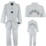BJ Club Taekwondo Set – Durable Poly-Cotton V-Neck Uniform for Beginners - Image 2