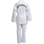 BJ Club Taekwondo Set – Durable Poly-Cotton V-Neck Uniform for Beginners - Image 4